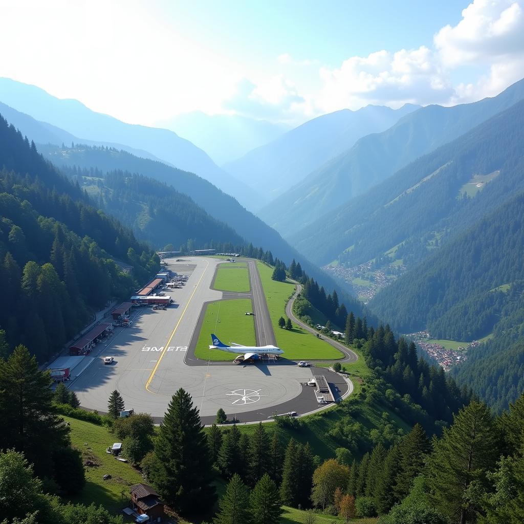 Shimla Airport in Himachal Pradesh's Mountainous Terrain