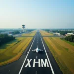 Shivamogga Airport Runway Aerial View