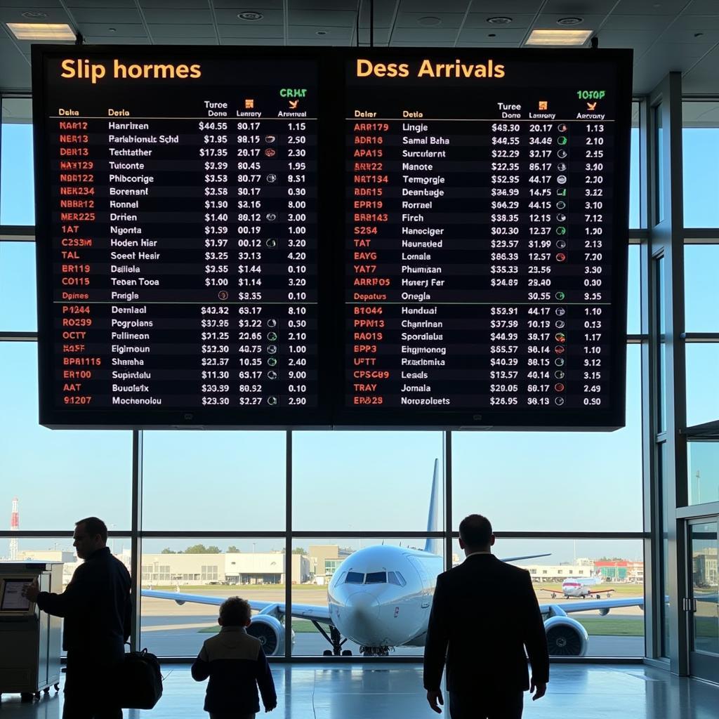 Arrivals and Departures Board at SJO Airport