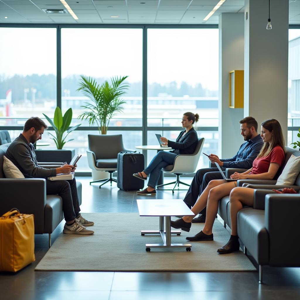 Travelers are adapting to smoke-free environments in airports.