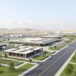 Architectural rendering of the future expansion plans for Sohar Airport