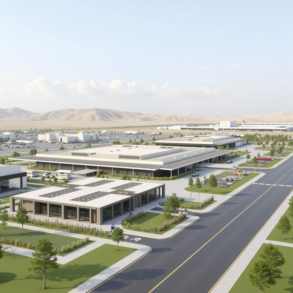 Architectural rendering of the future expansion plans for Sohar Airport