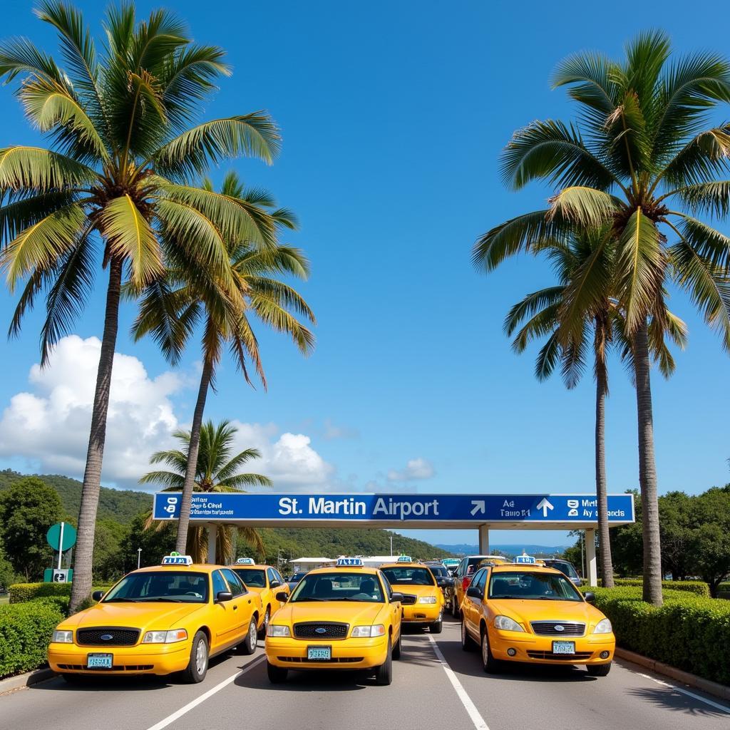 Taxi Stand at St Martin Airport