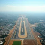 Surat Airport Aerial View: Runway and Surrounding Area