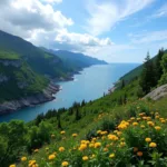 Scenic Cabot Trail near Sydney Canada Airport