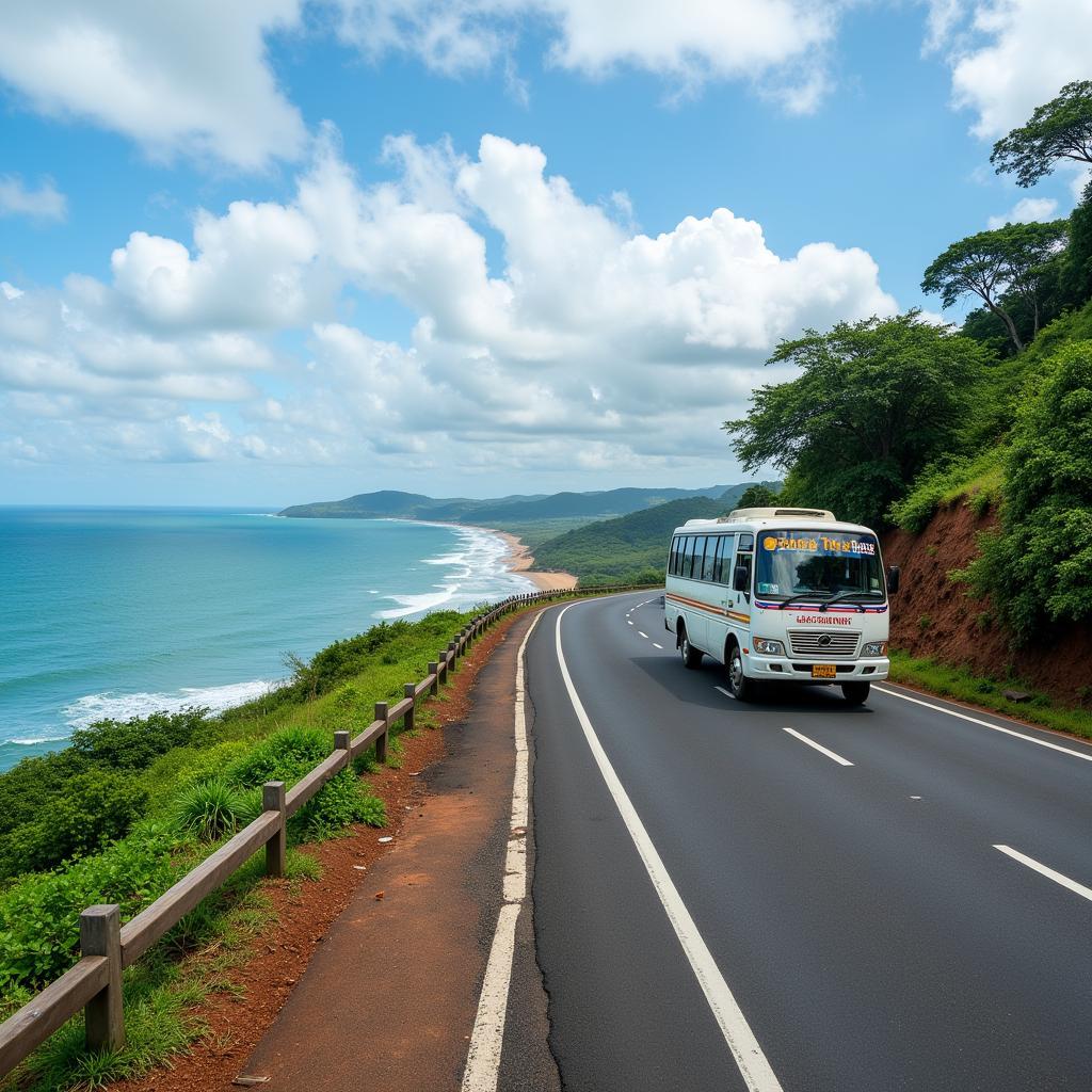 Bus Journey from Taj Bekal Area to Mangalore Airport