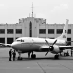 Tata Air Services aircraft at Juhu Aerodrome in the 1930s, showcasing the early days of Indian commercial aviation.