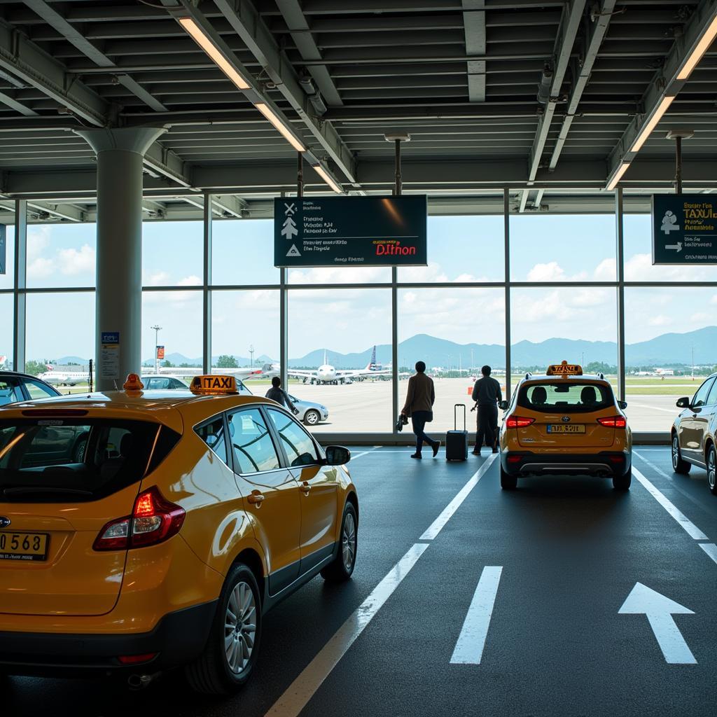 Taxi Waiting at Suvarnabhumi Airport