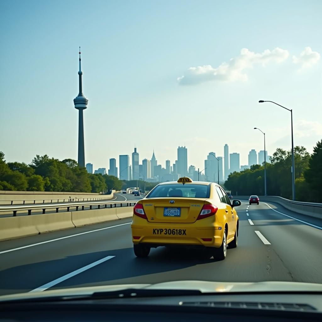 Taxi ride to Toronto Pearson