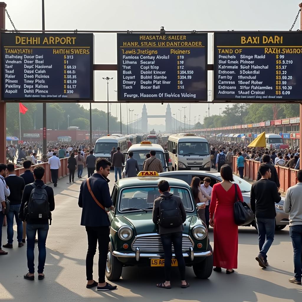 Taxi Stand at Kashmiri Gate for Delhi Airport Transfer