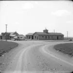 Tirusulam Airport in its early days, showing a simple airstrip and basic facilities.