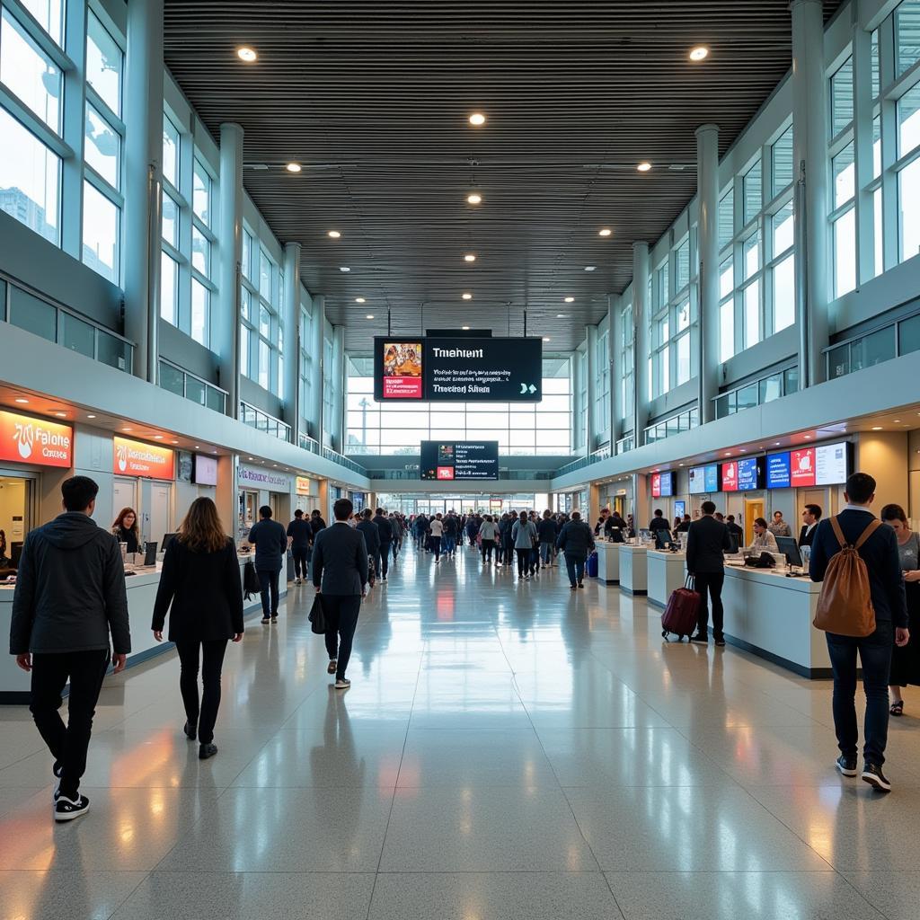 Inside Toronto Pearson International Airport.