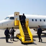 Towable Airport Stairs in Action