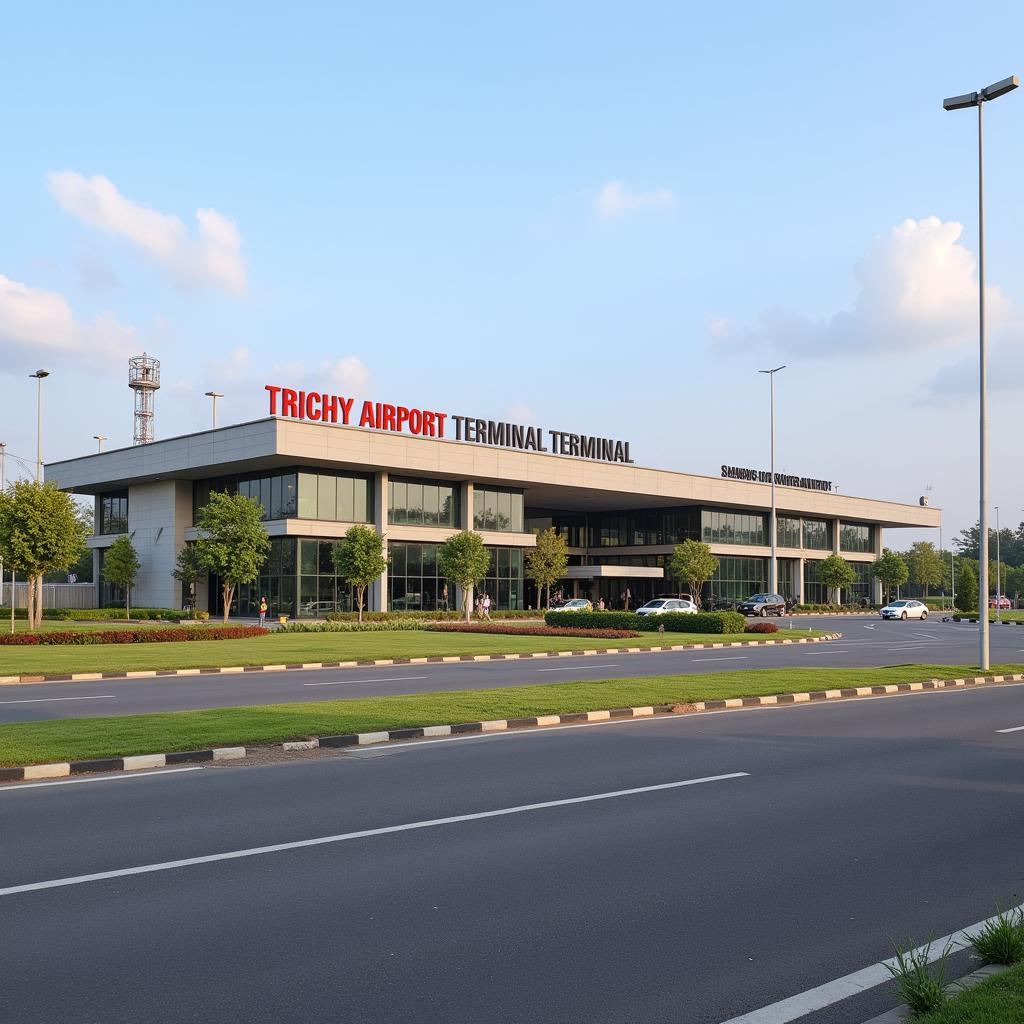 Trichy Airport Terminal Exterior - A modern architectural marvel showcasing the airport's contemporary design and commitment to passenger comfort.