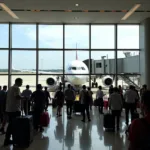 Passengers Boarding a Flight at Trivandrum Airport