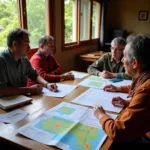 Villagers Meeting with Officials