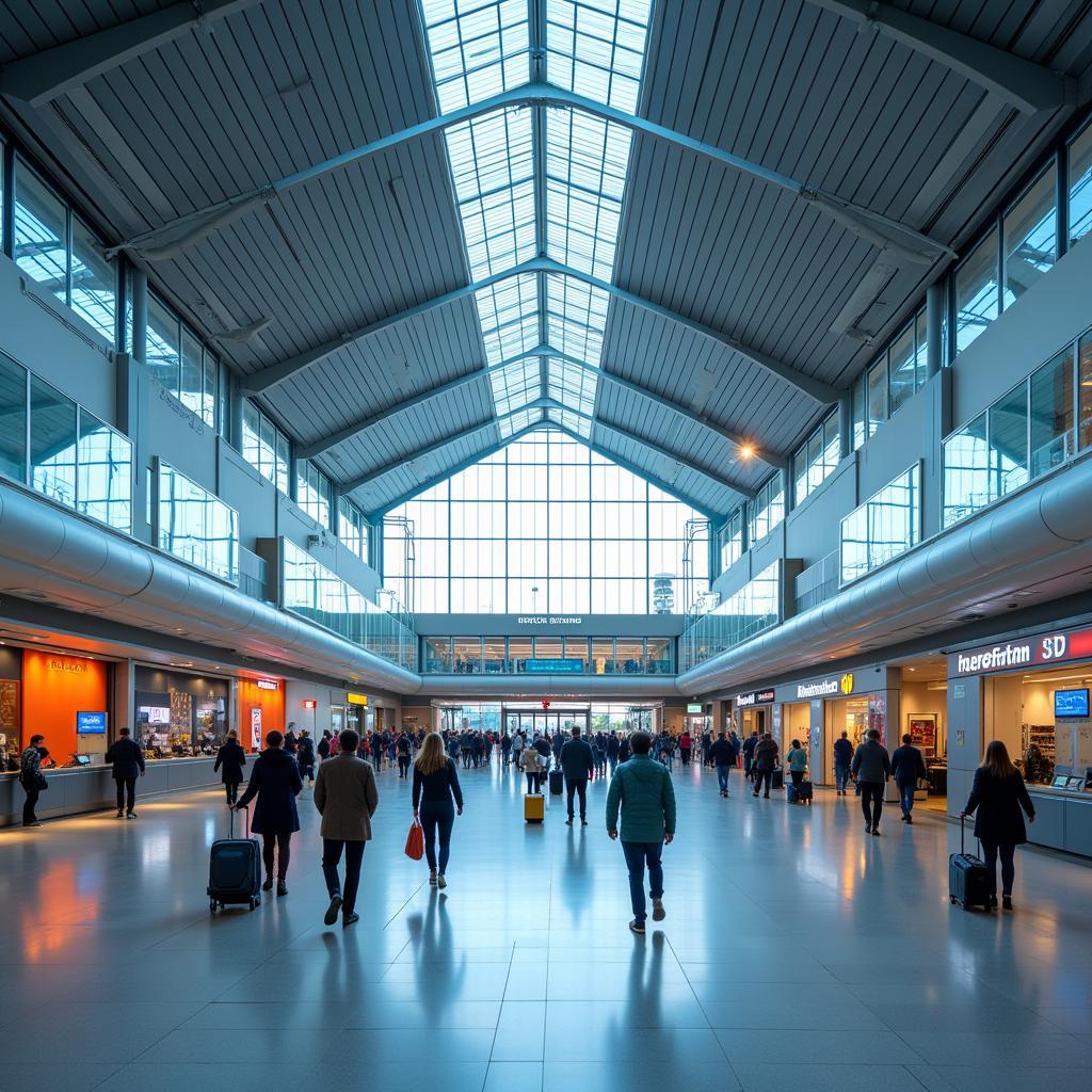 Modern Terminal at Warsaw Frederic Chopin Airport