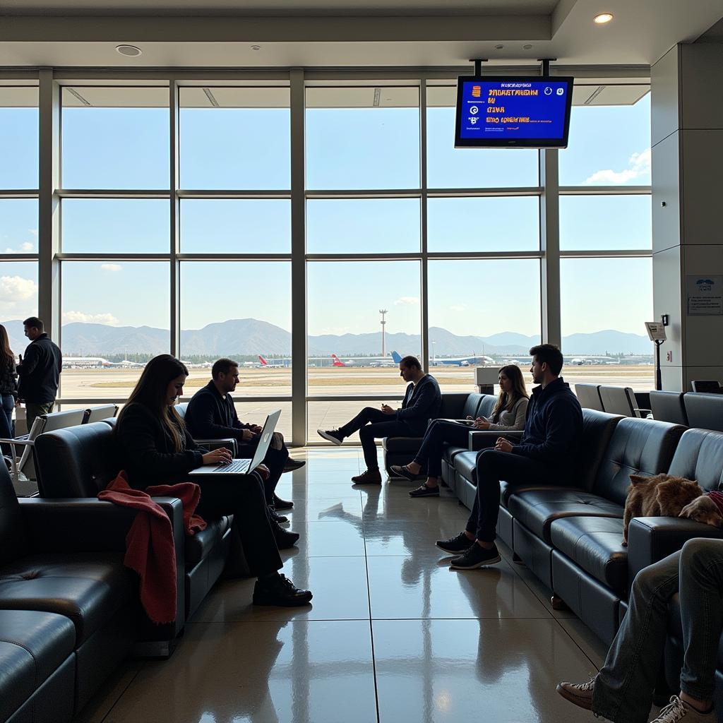 Modern Departure Lounge at Yerevan Airport