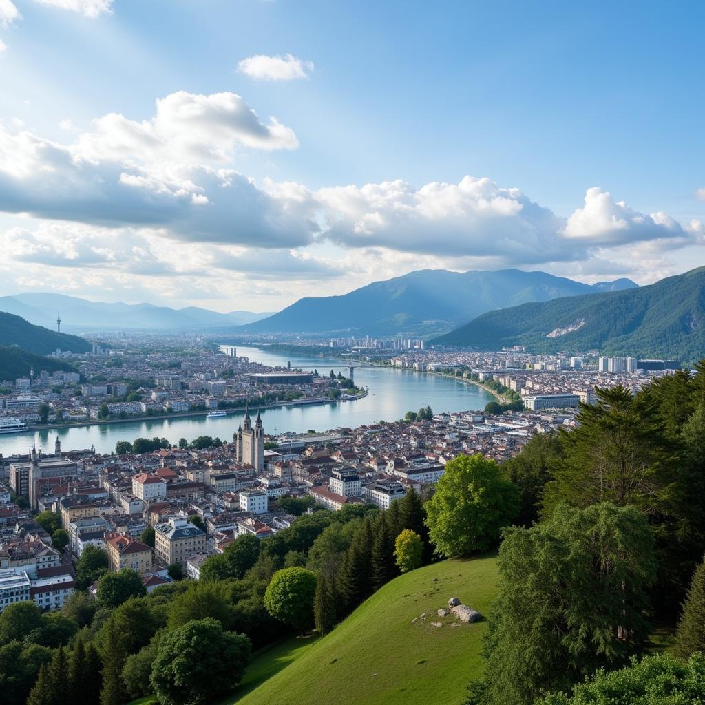 Panoramic View of Zurich City from Radisson Blu Zurich Airport