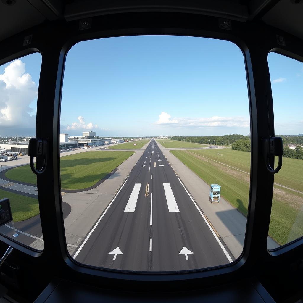 Immersive 360-degree visuals at 360degreesims Hyderabad Airport.