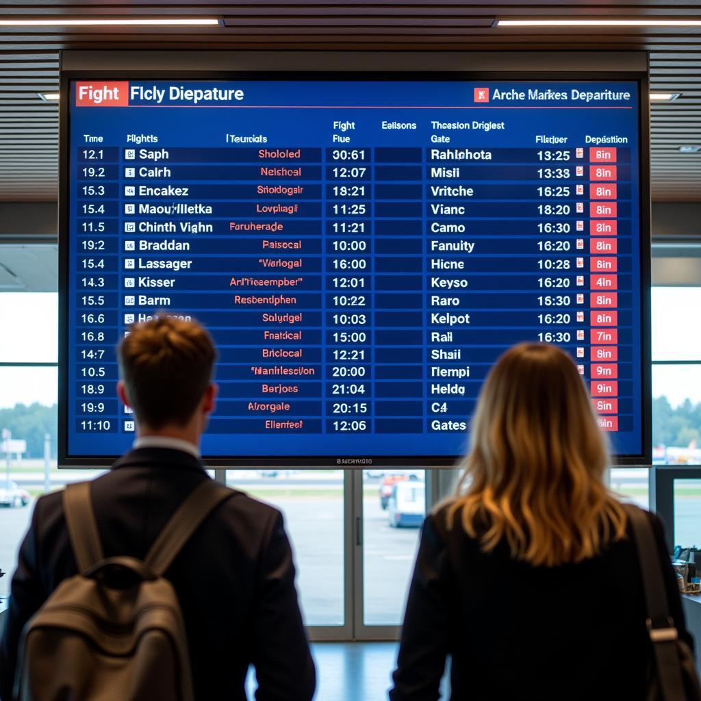 Aarhus Airport Departure Board