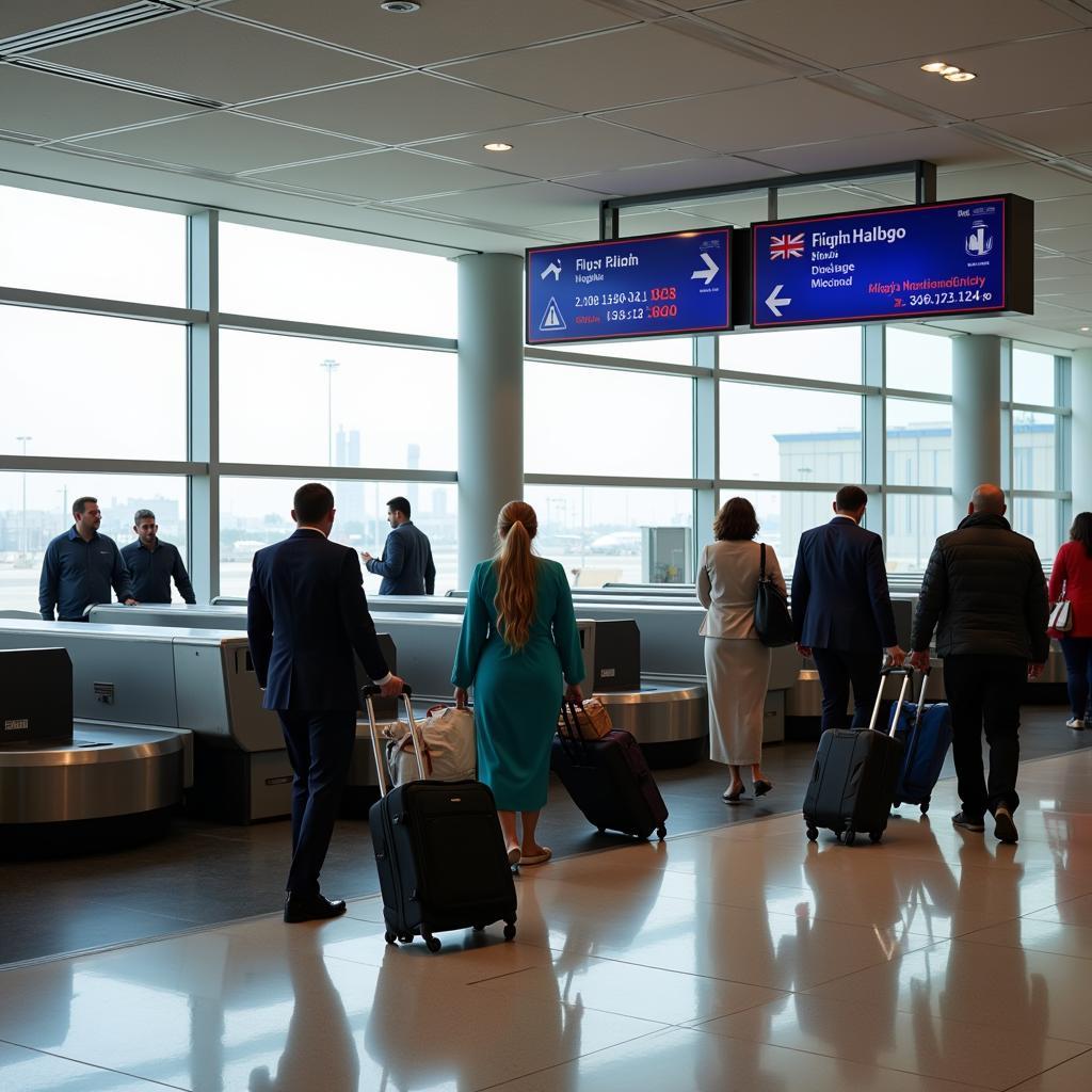 Baggage claim area at Abu Dhabi Airport