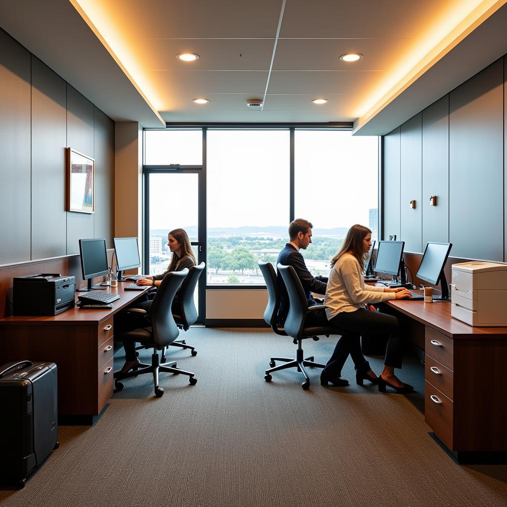 Business Center in the Abu Dhabi Airport Diamond Lounge