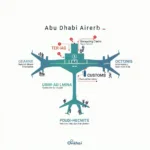 Abu Dhabi Airport Terminal Map Overview