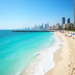 Relax and unwind at the beautiful Corniche Beach, a short distance from Abu Dhabi Airport.