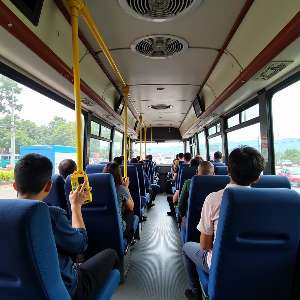 Inside an AC Bus from Borivali to Mumbai Airport