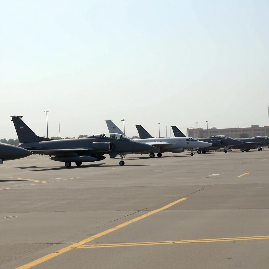 Agra Kheria Airport with Military Planes