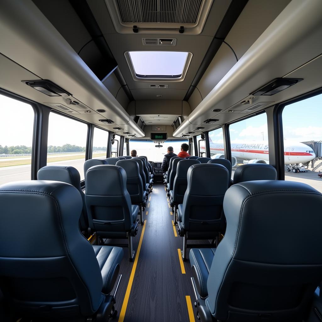 Airport Bus Interior and Amenities