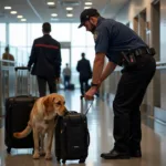 Airport Currency Sniffer Dog