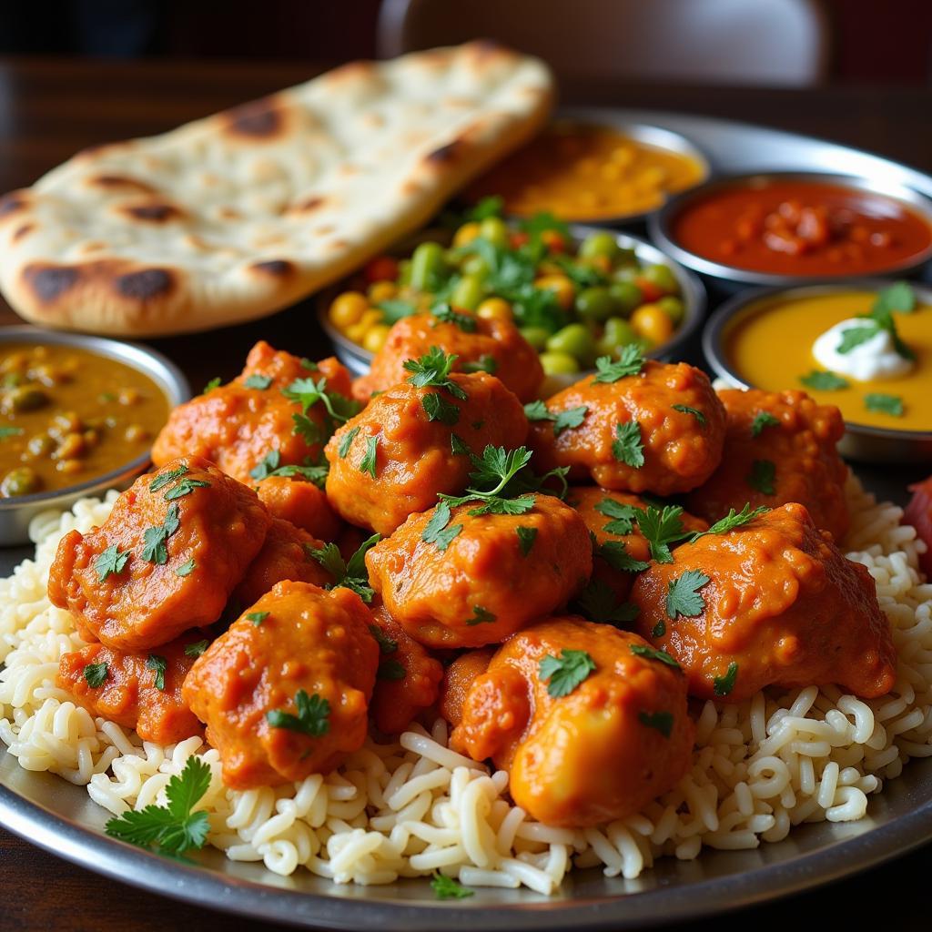 A platter of dhaba food