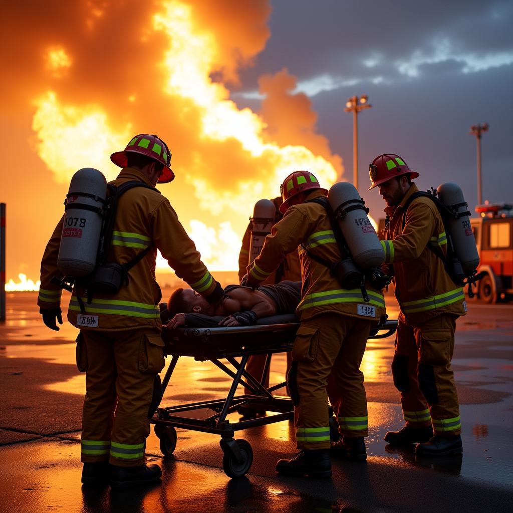 Airport Fire and Emergency Response Team in Action