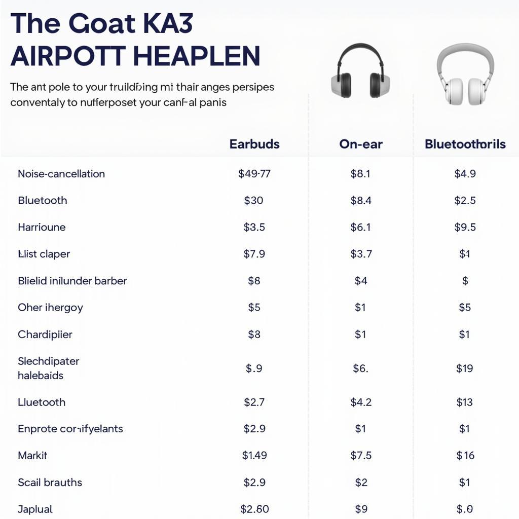 Airport Headphones Price Comparison Chart