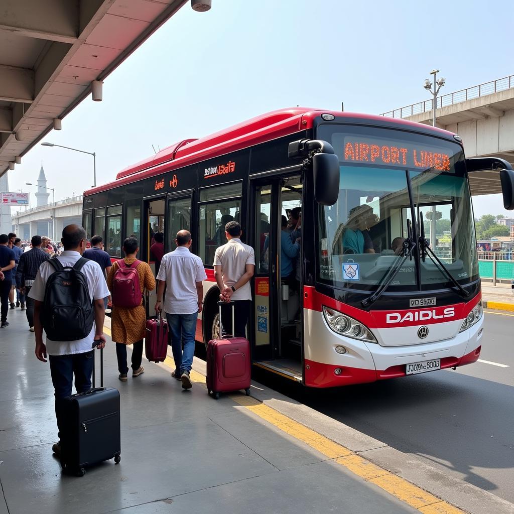 Airport Liner Bus at Shamshabad Metro Station