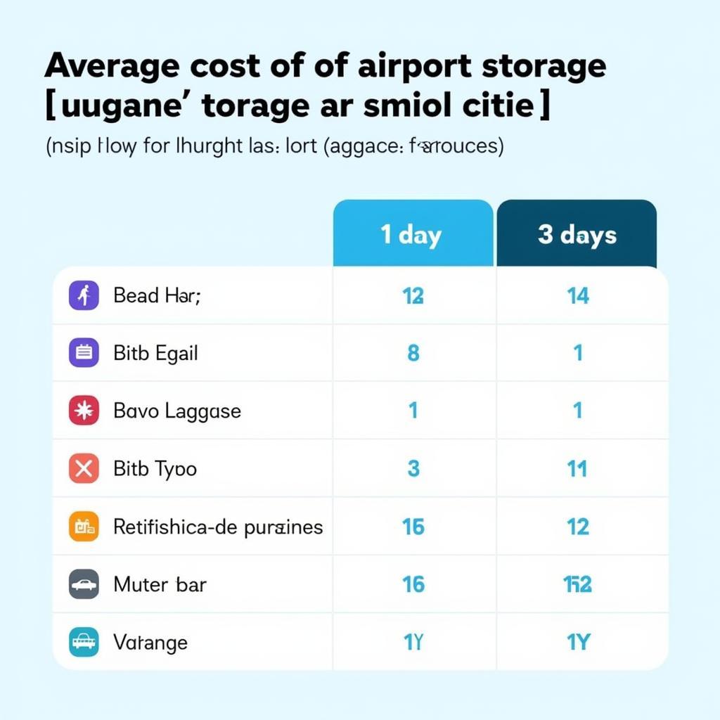 Comparing Airport Luggage Storage Costs