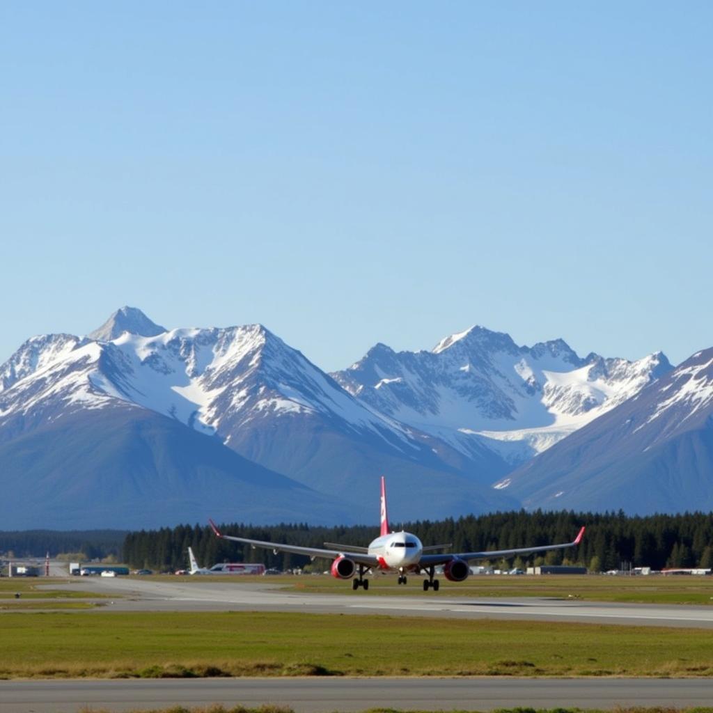 ANC Airport Airplane Takeoff