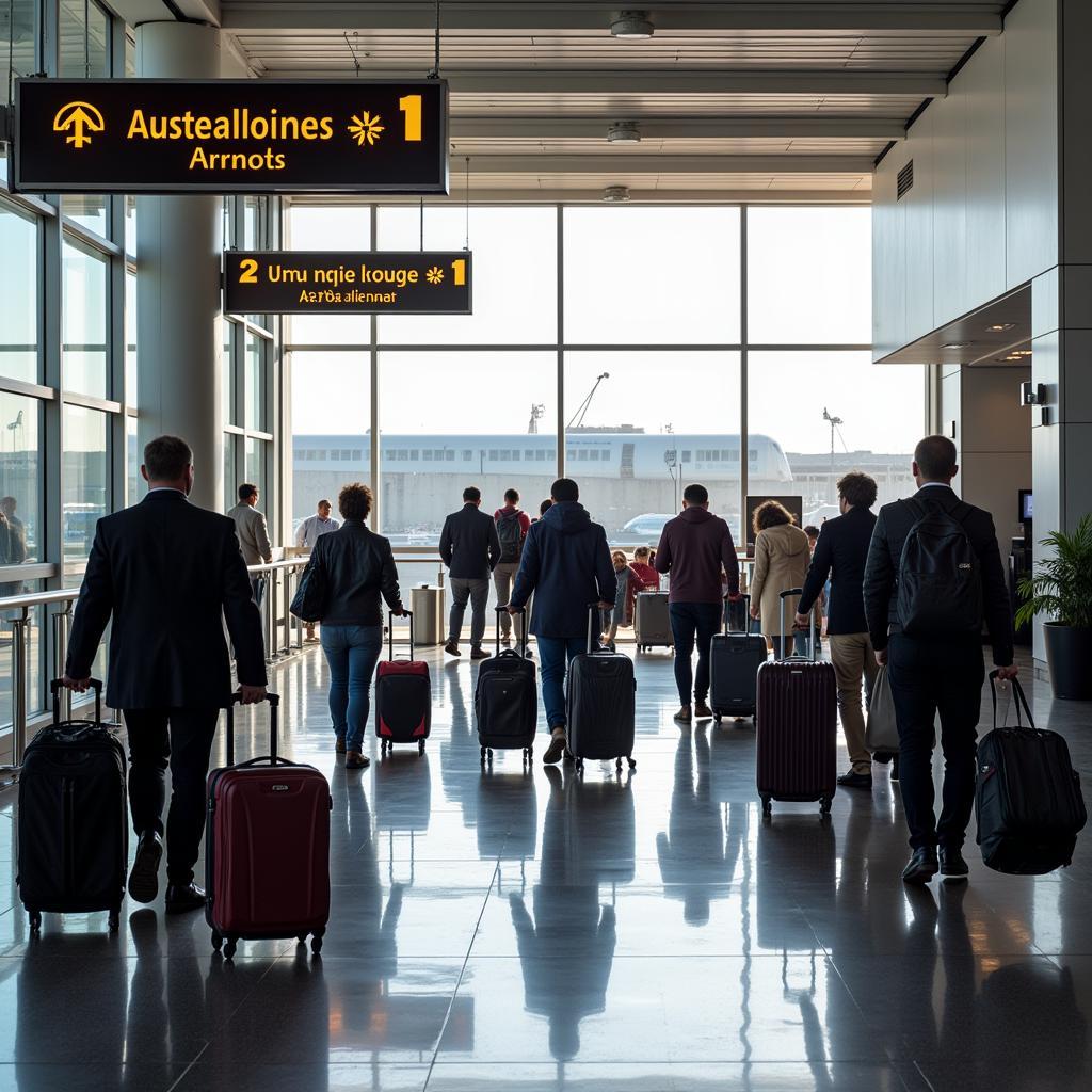 International Arrivals at a Busy Australian Airport