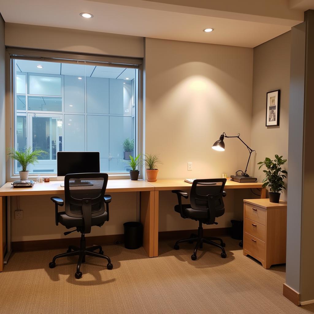 Work Area in Bangalore Airport Lounge