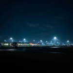 Bangalore Airport at Night: A Serene yet Mysterious Ambiance