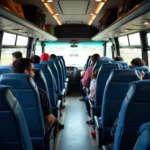 Interior of a Bengaluru Airport AC bus