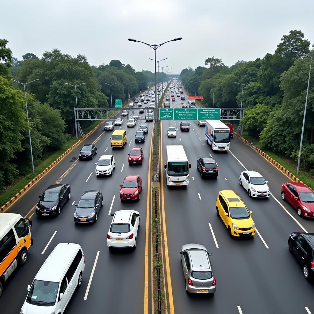 Bengaluru Traffic on the Airport to Marathahalli Route