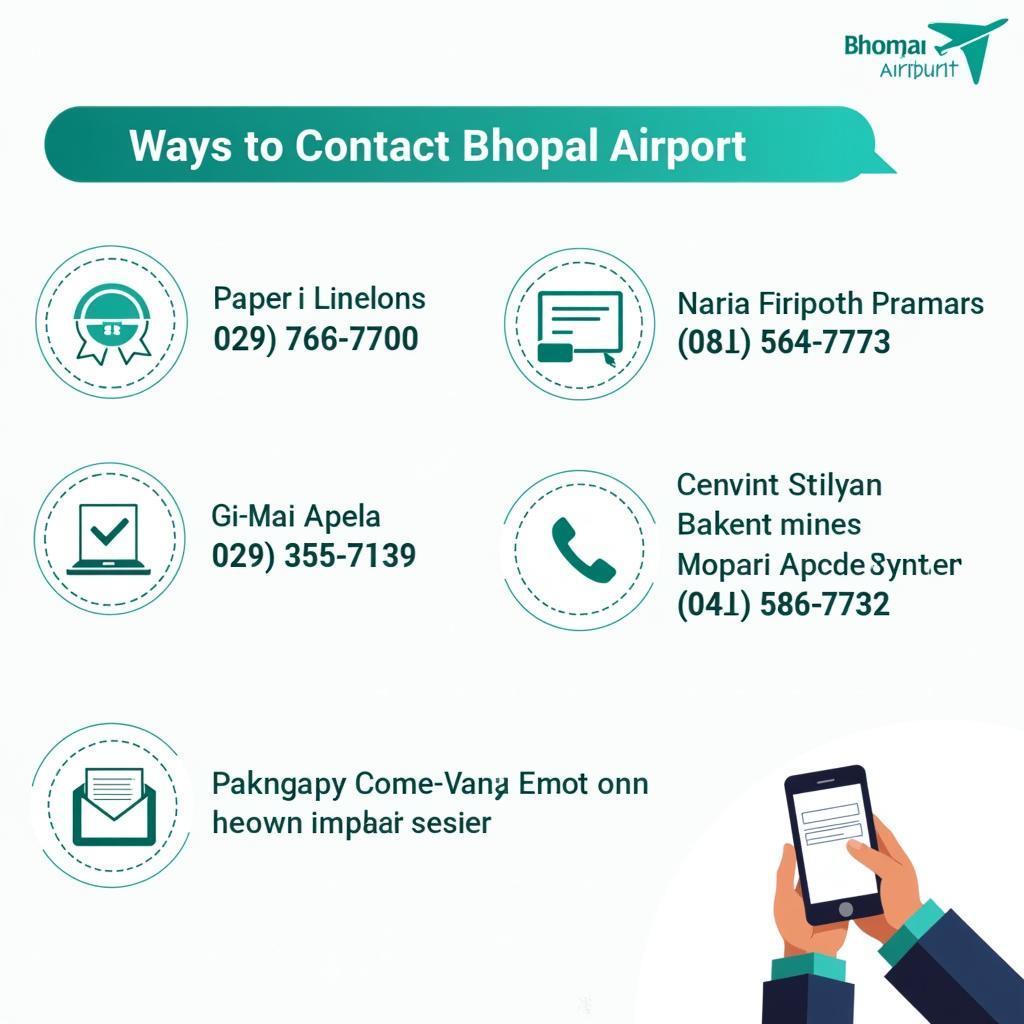 Bhopal Airport Contact Information: Find phone numbers, email addresses, and other ways to contact Raja Bhoj Airport.