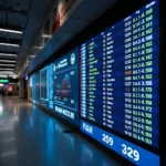 BLR Airport Code on Information Display