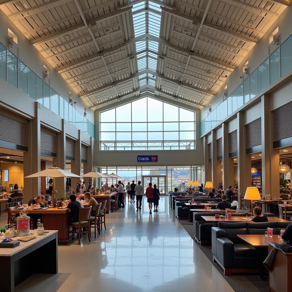 Boise Airport Interior with Shops and Restaurants