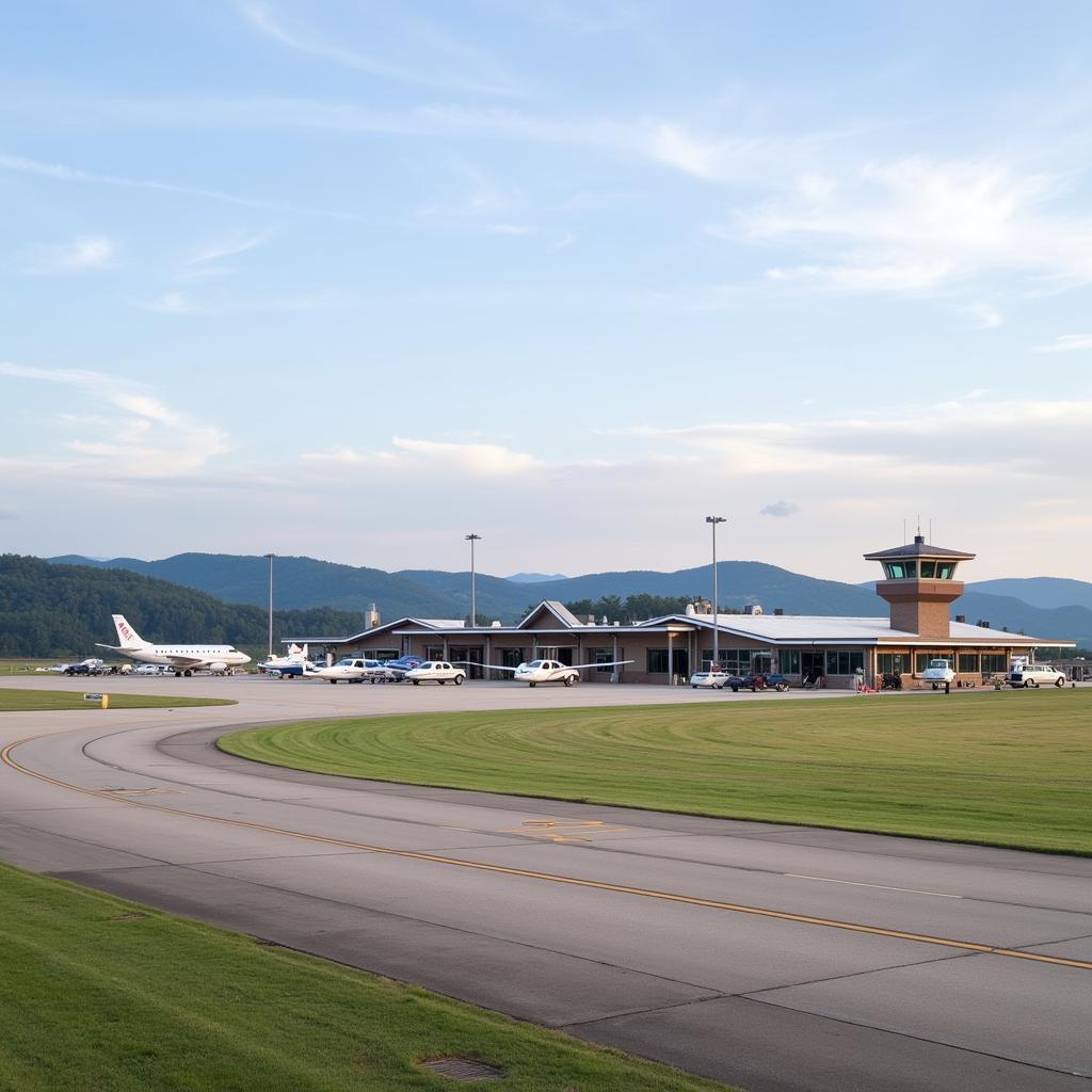 Exterior View of Branson Airport with Planes