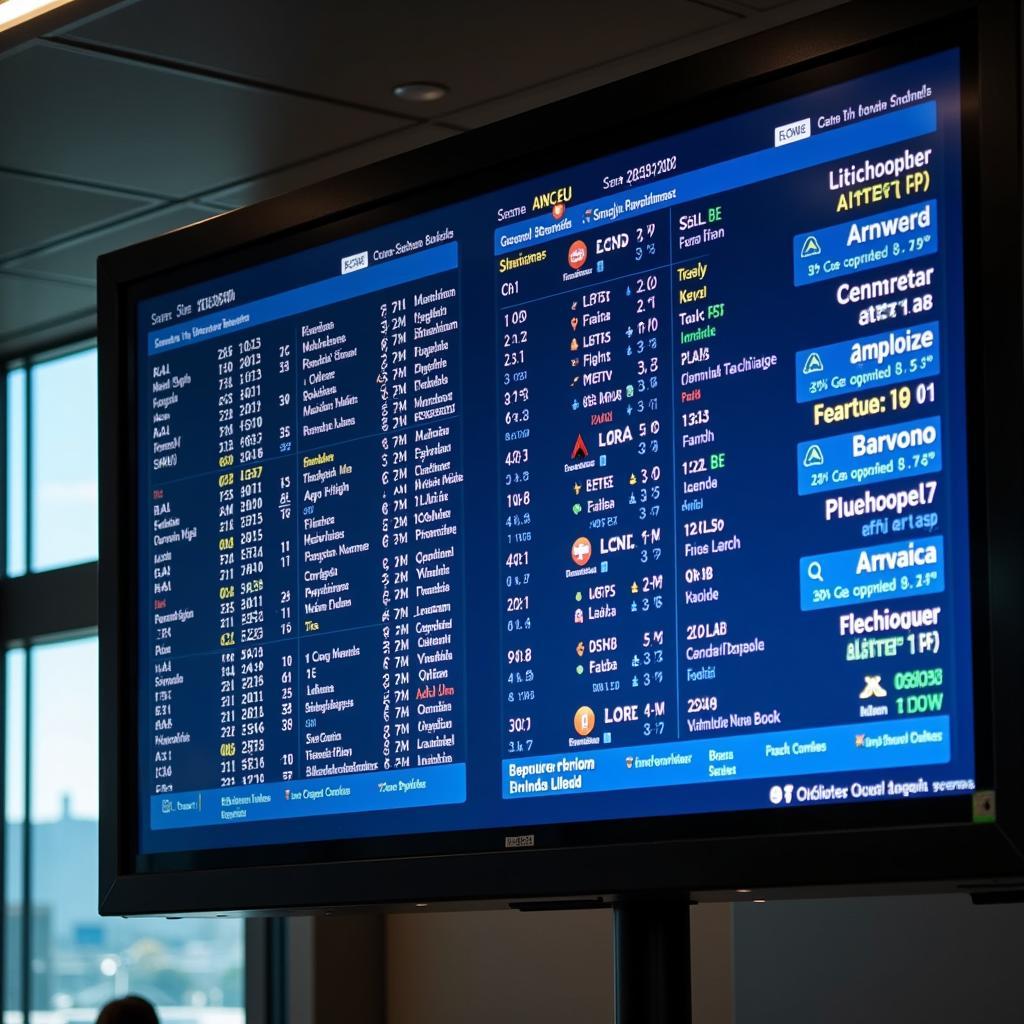 Chandigarh Airport Flight Information Display