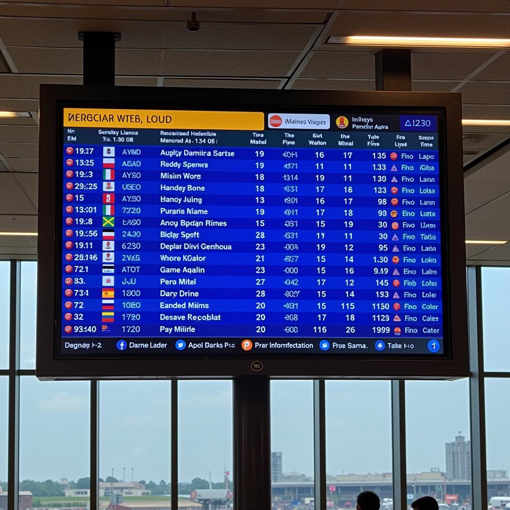 Chennai Airport Arrival Information Display